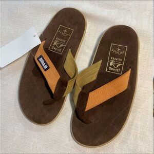 NOAH Island Slipper Brown and Tan Sandals